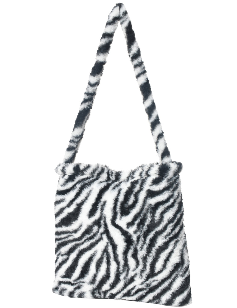 Animal Print Faux Fur Handbag - M