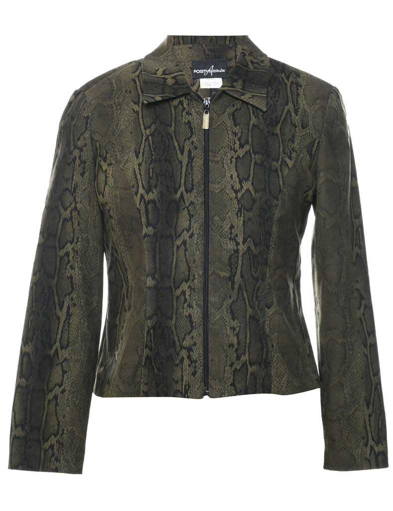 Animal Print Jacket - M