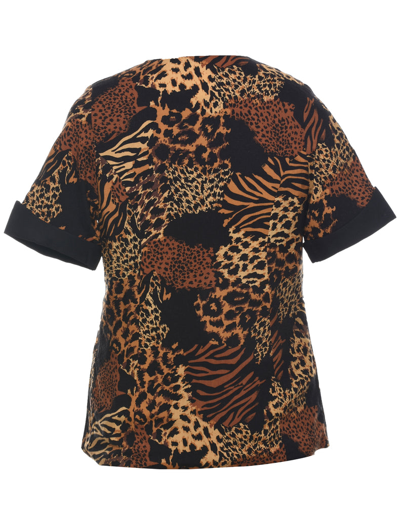 Animal Print Jacket - M
