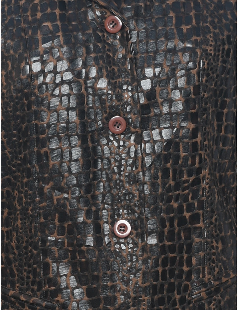 Animal Print Jacket - M