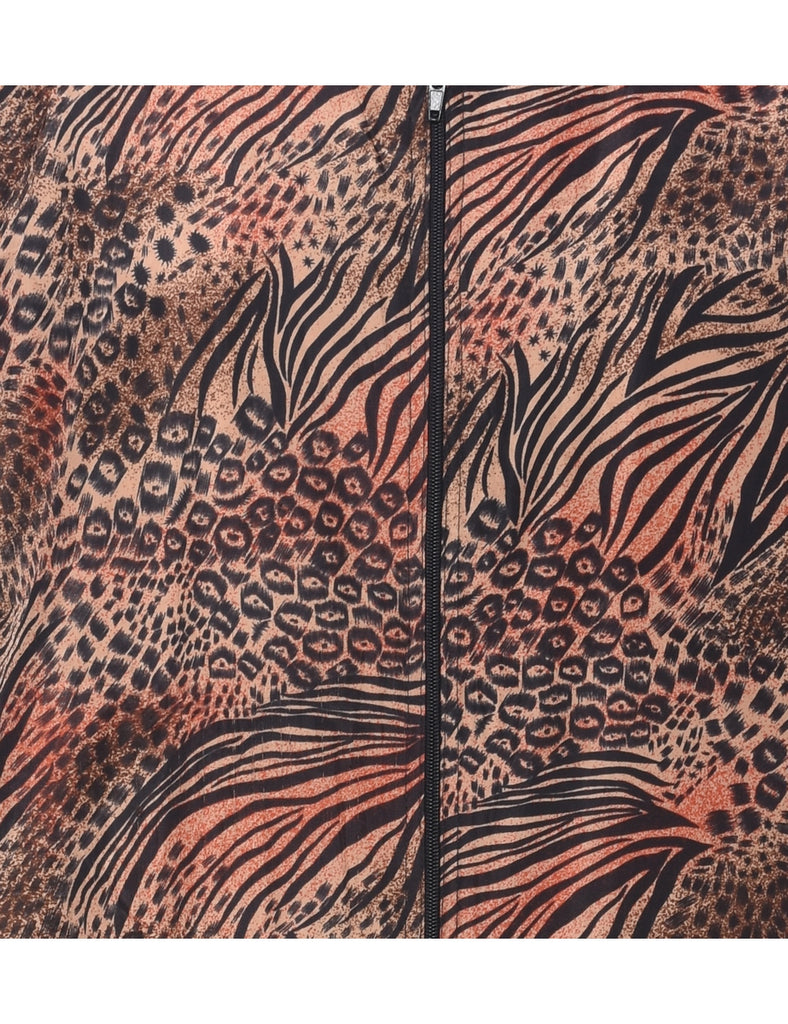 Animal Print Jacket - M