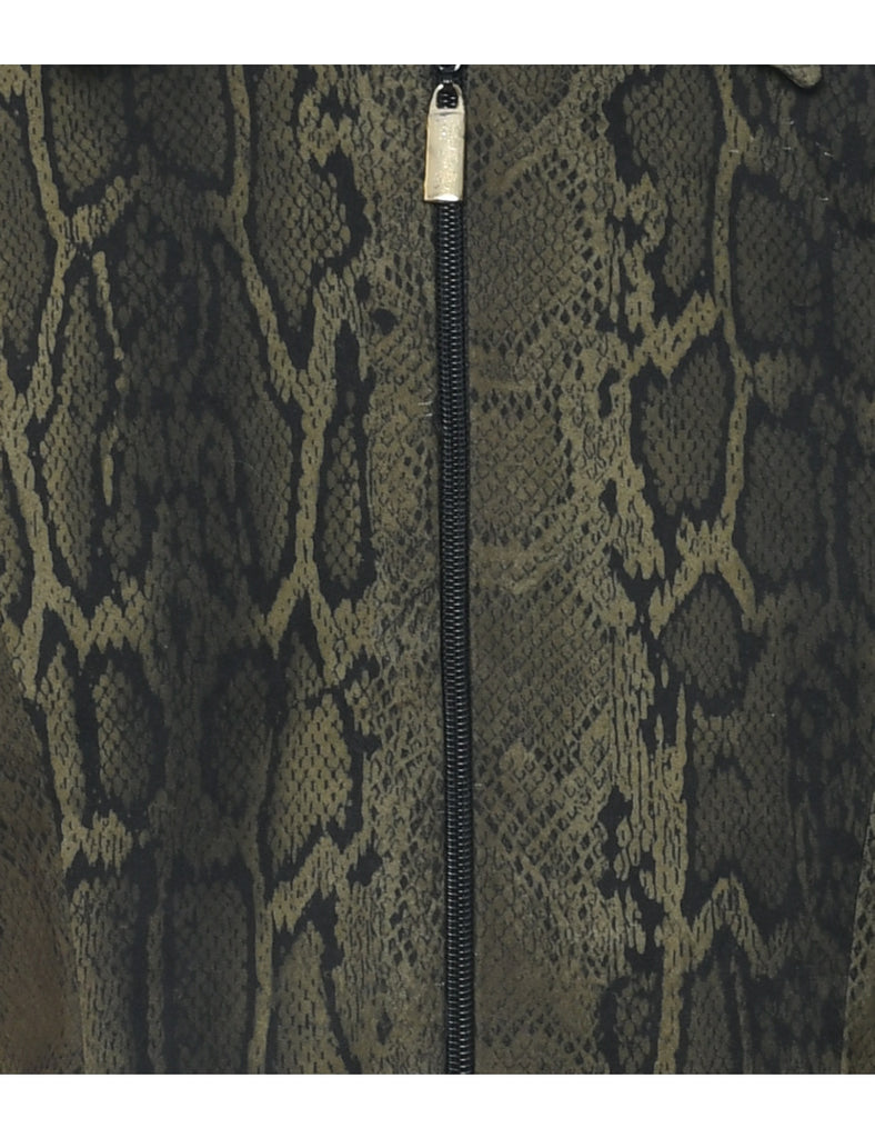 Animal Print Jacket - M