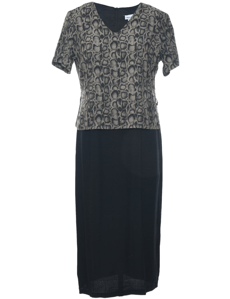 Animal Print Maxi Dress - L
