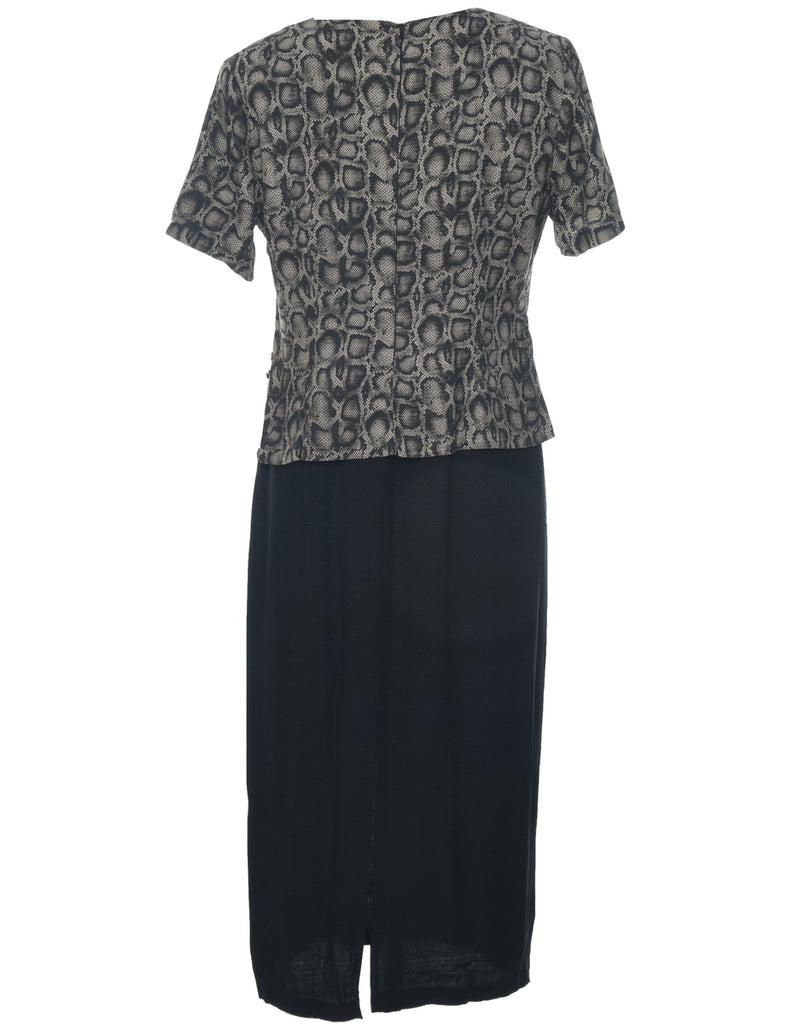 Animal Print Maxi Dress - L