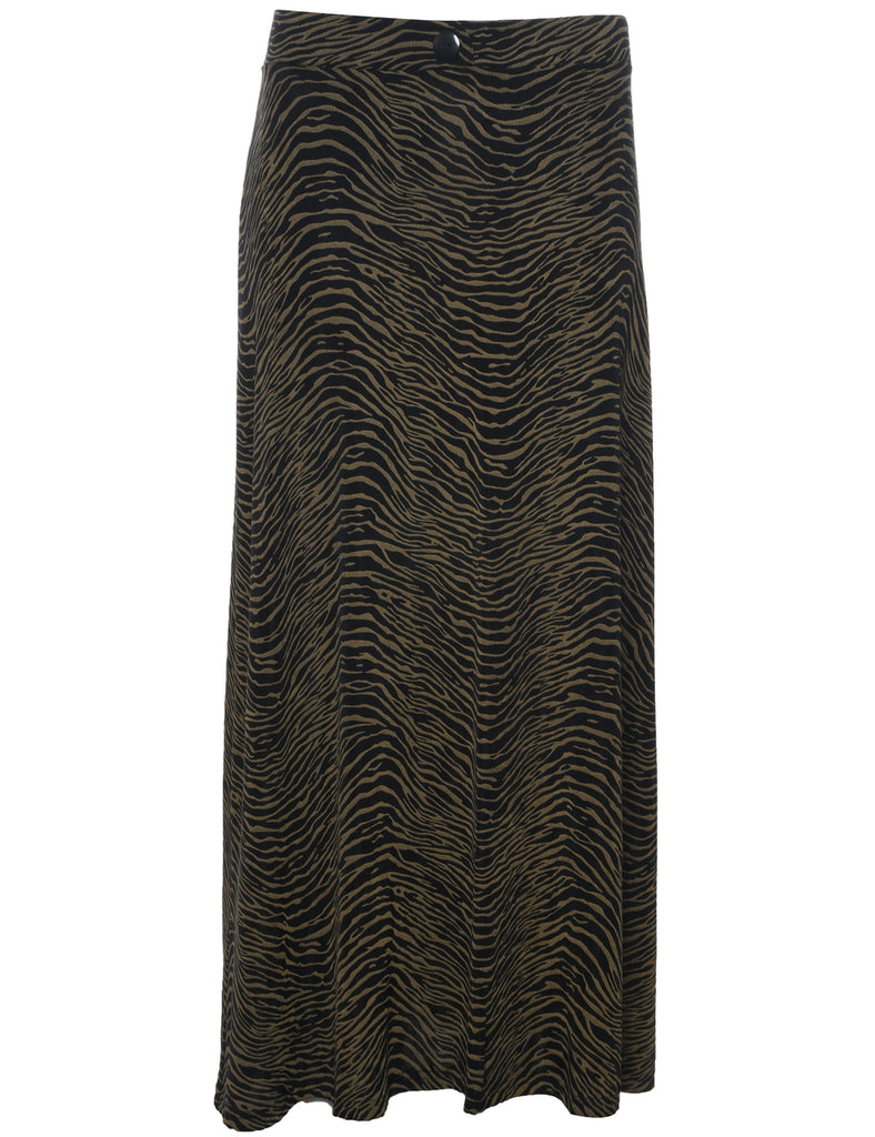 Animal Print Maxi Skirt - S