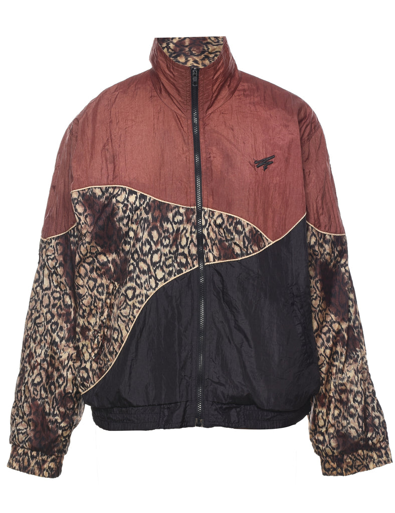 Animal Print Nylon Jacket - L