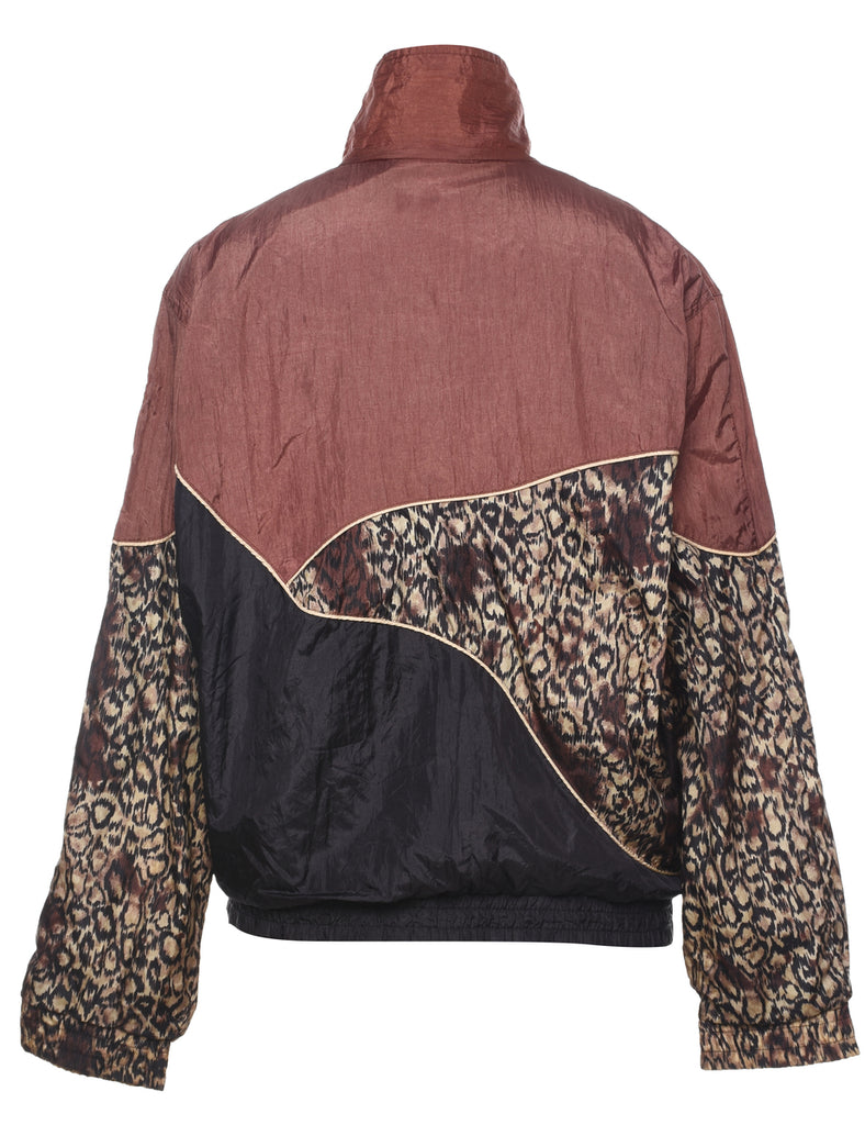 Animal Print Nylon Jacket - L