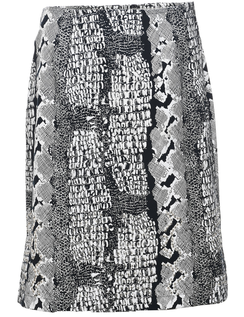 Animal Print Pencil Skirt - M