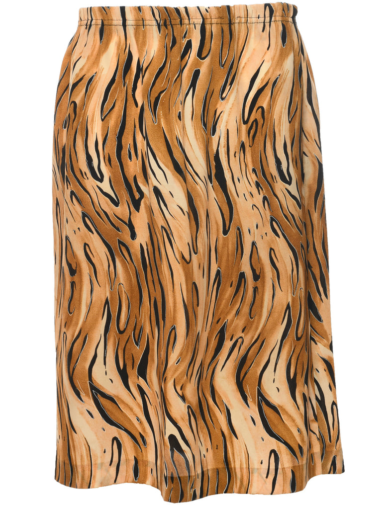 Animal Print Pencil Skirt - M