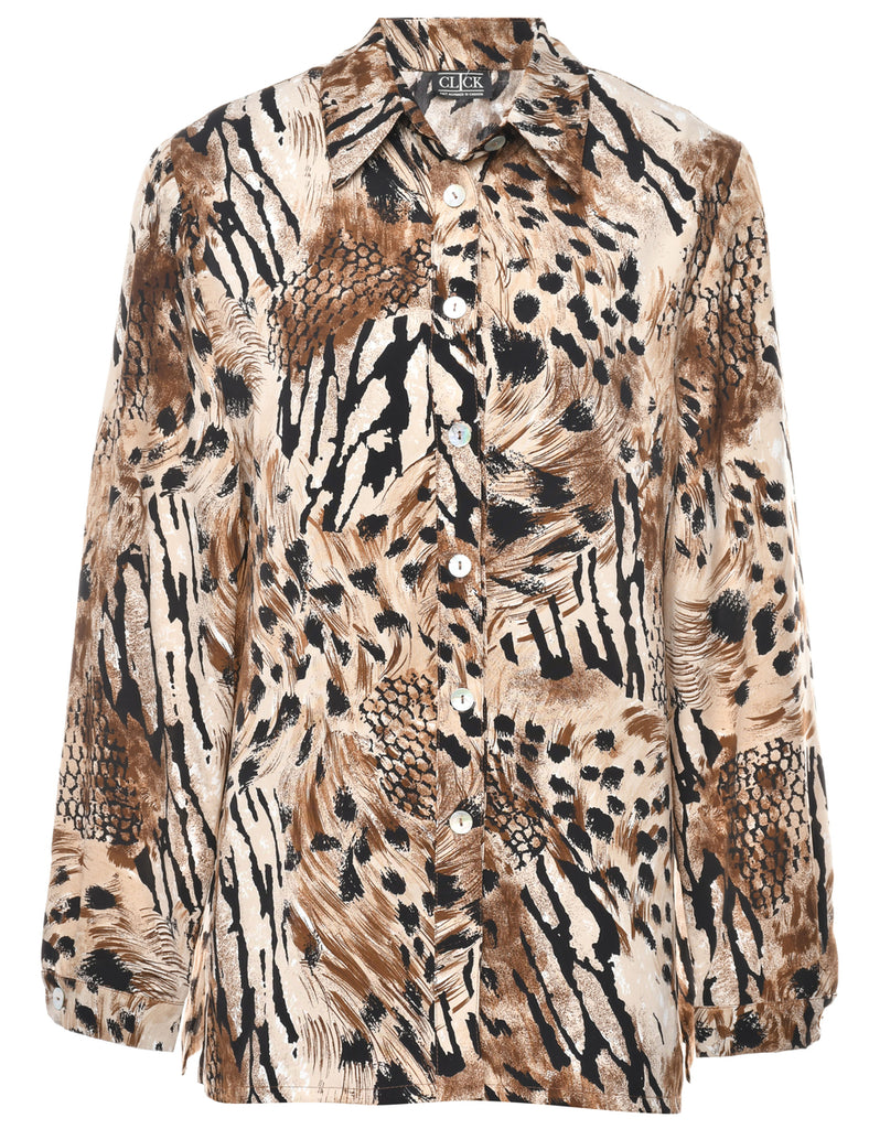 Animal Print Shirt - L
