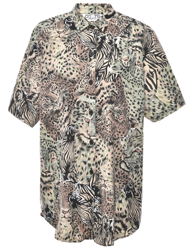 Animal Print Shirt - XL