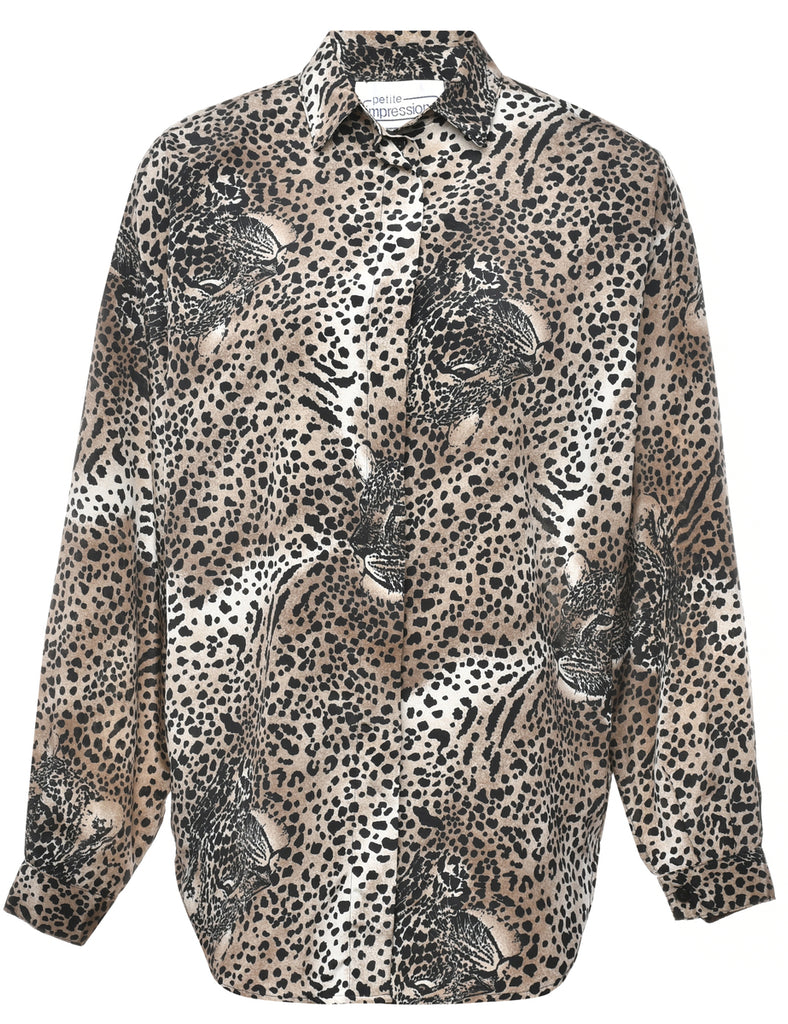 Animal Print Shirt - L