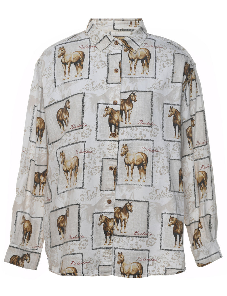 Animal Print Shirt - L