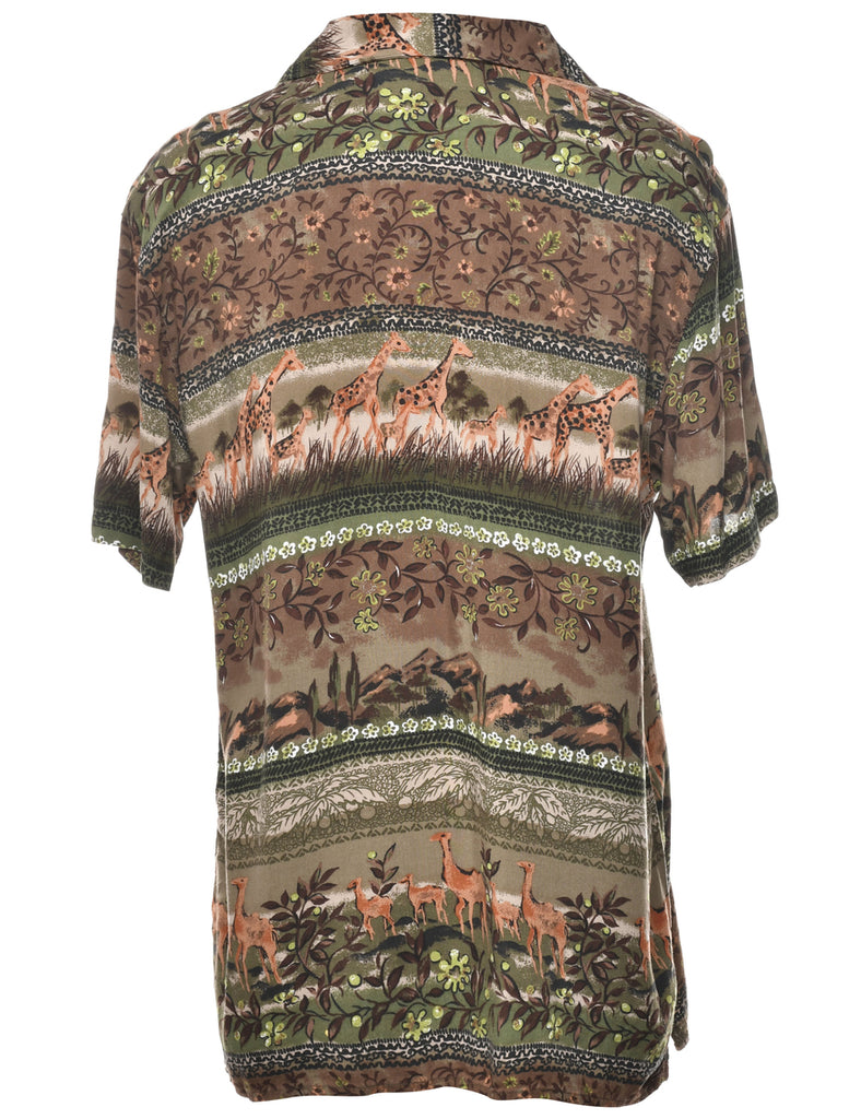 Animal Print Shirt - M