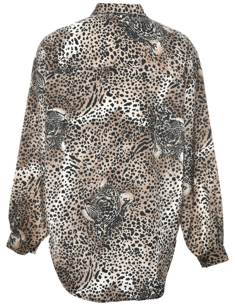 Animal Print Shirt - L