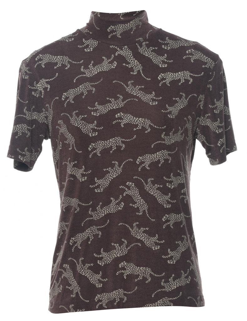 Animal Print Top - M