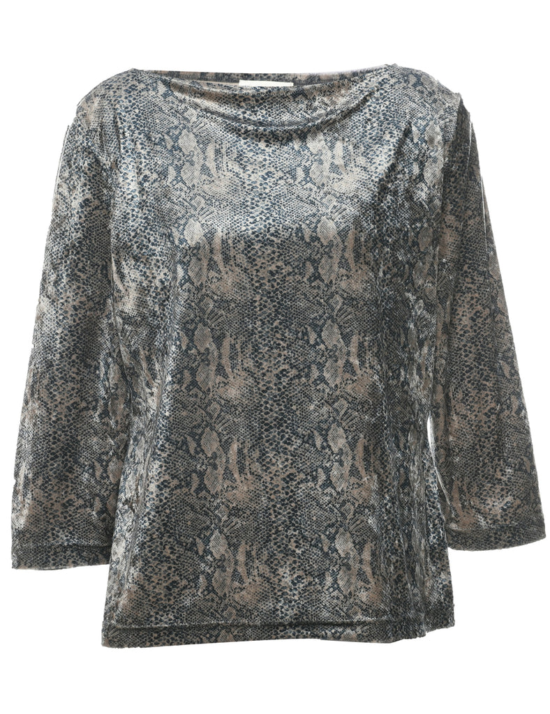 Animal Print Top - L