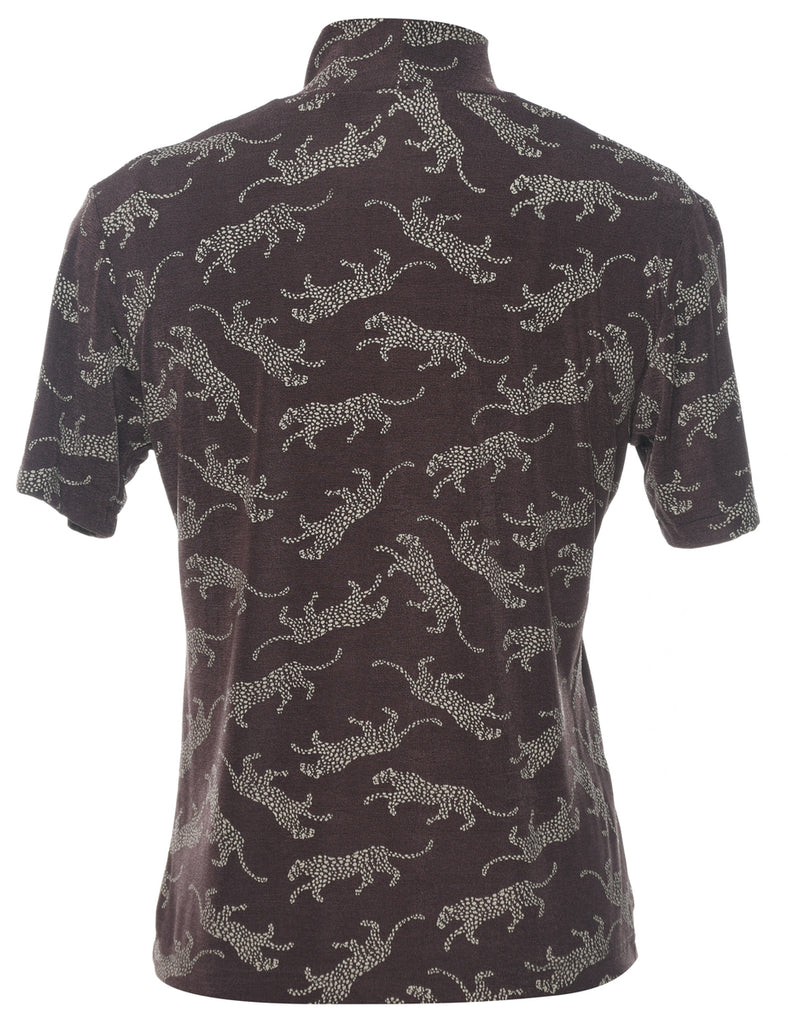 Animal Print Top - M