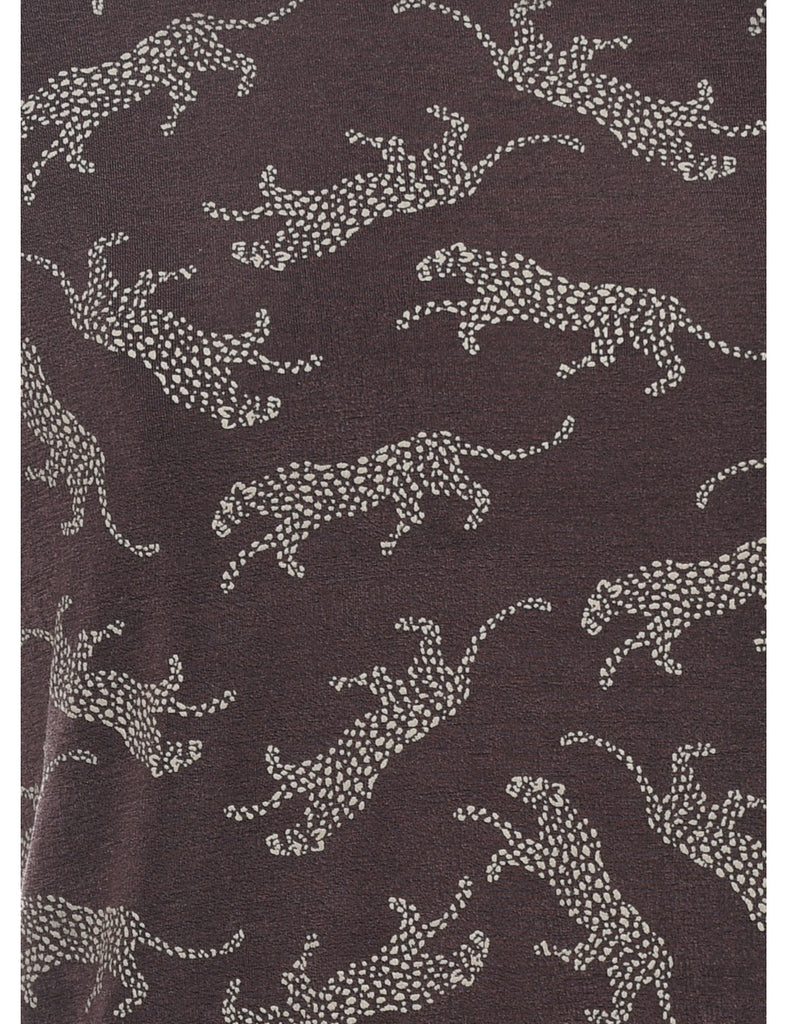 Animal Print Top - M