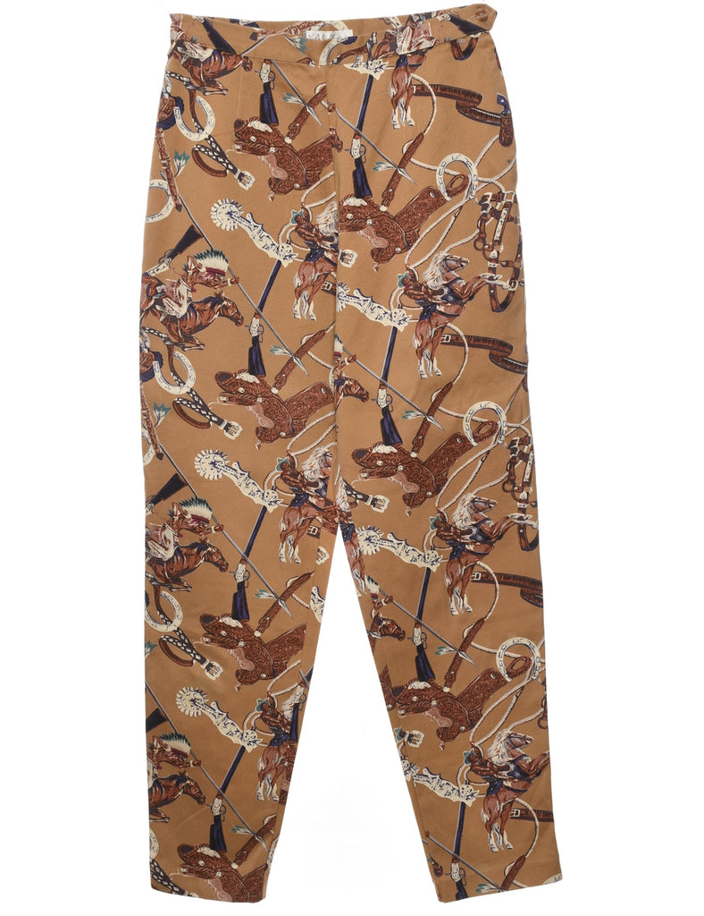 Animal Print Trousers - W28 L28