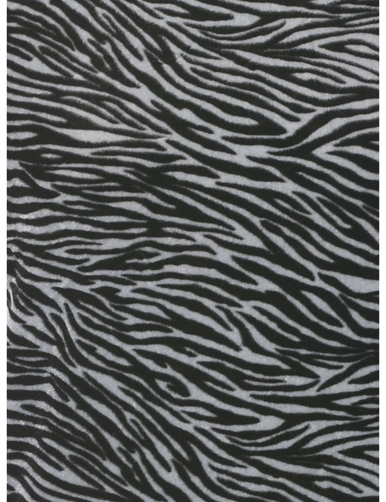 Animal Print Velvet Evening Top - M