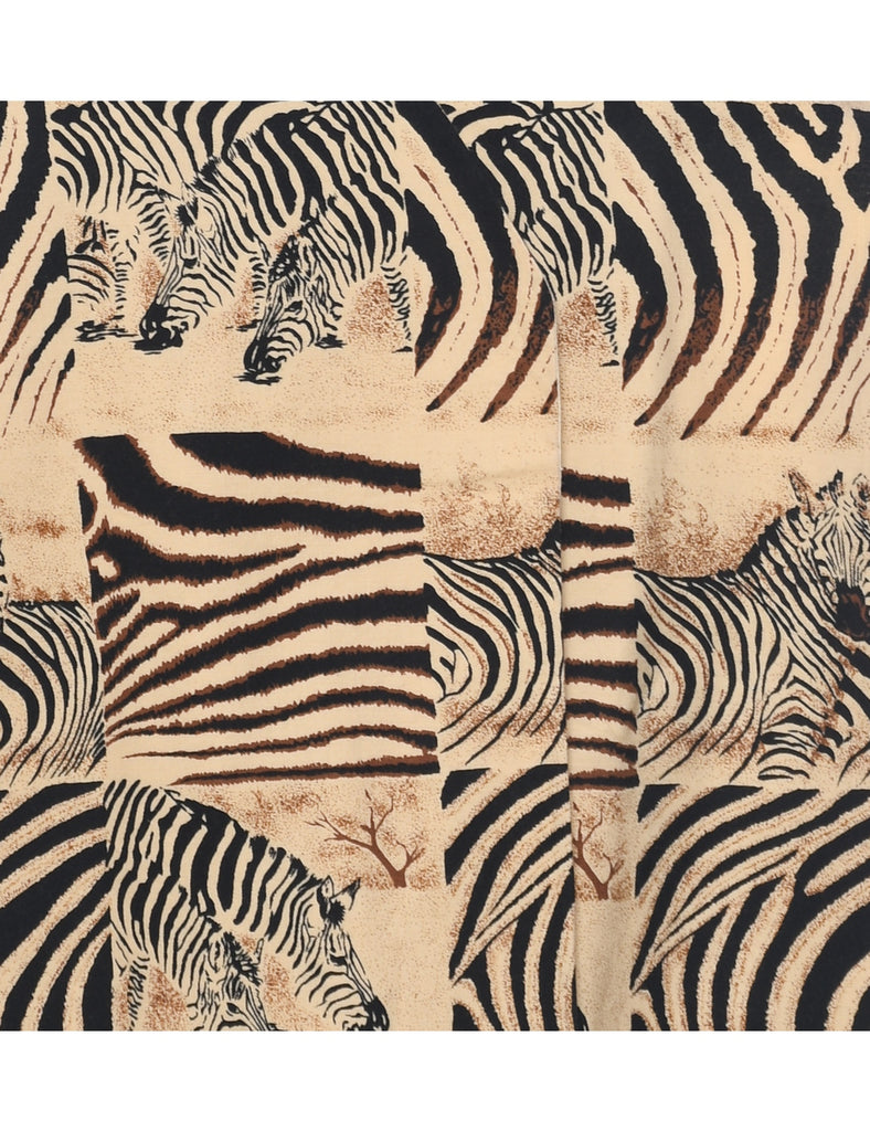 Animal Print Waistcoat - L
