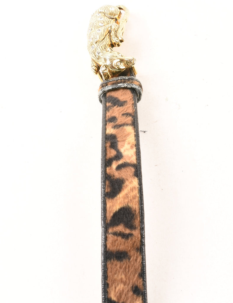 Animal Print Western Belt - M