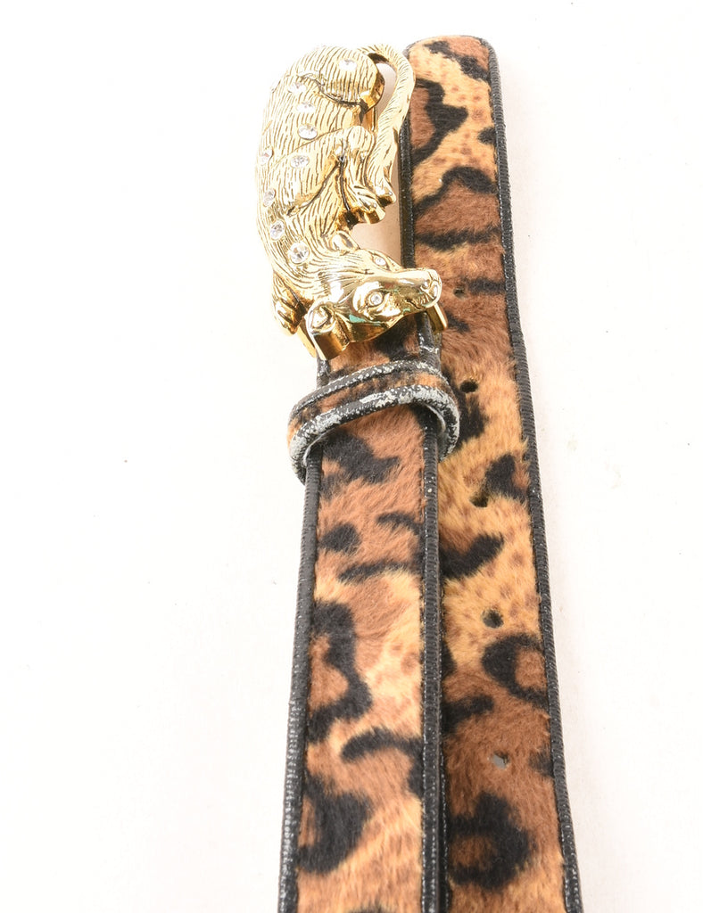 Animal Print Western Belt - M