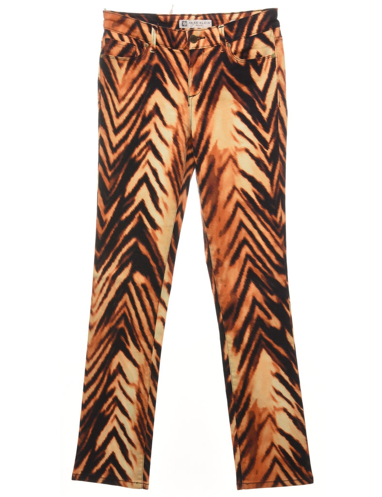 Animal Print Y2K Trousers - W28 L33
