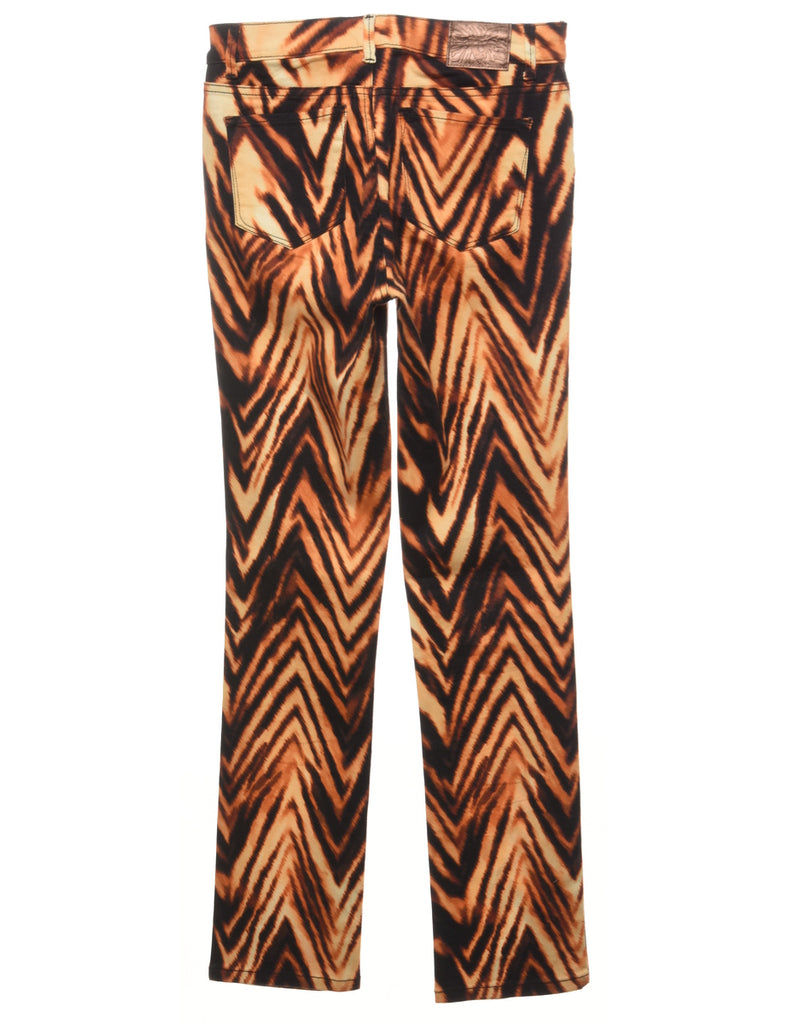 Animal Print Y2K Trousers - W28 L33