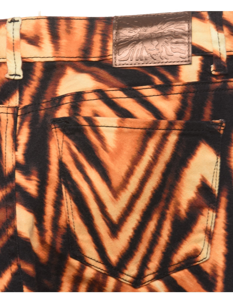 Animal Print Y2K Trousers - W28 L33