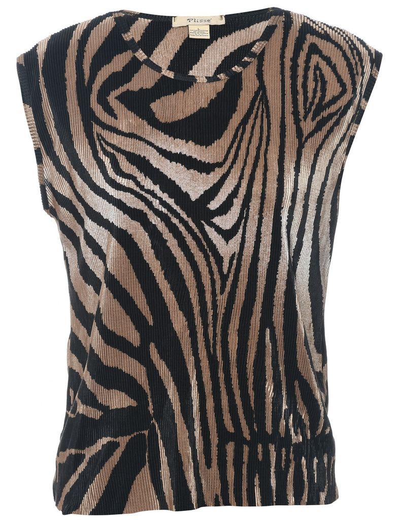 Animal Printed Top - L