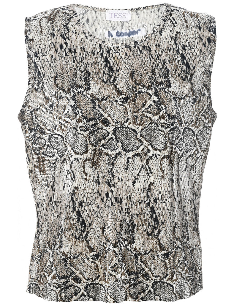Animal Printed Top - L