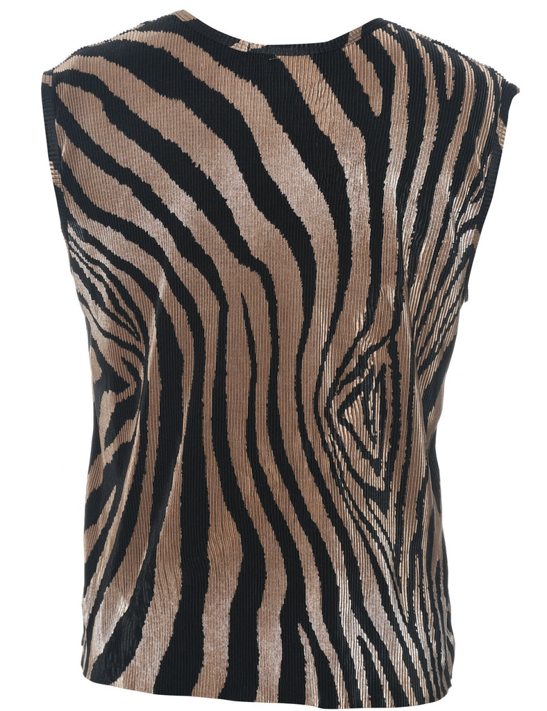 Animal Printed Top - L
