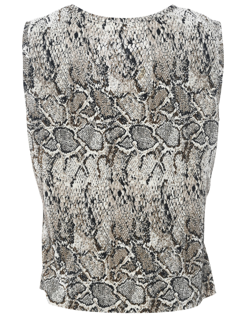Animal Printed Top - L