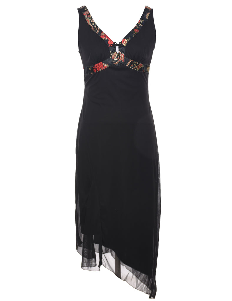 Asymmetric Black Dress - S