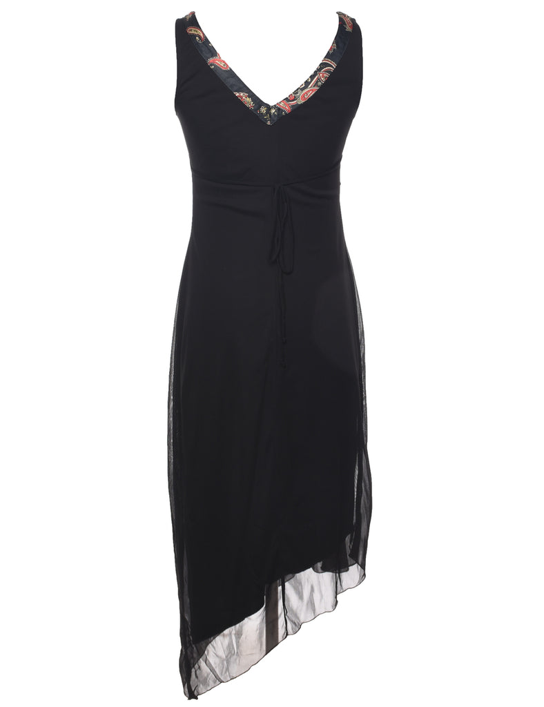 Asymmetric Black Dress - S
