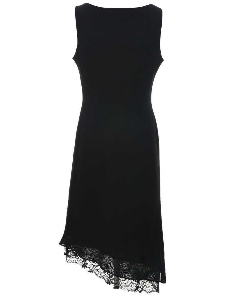 Asymmetric Black Dress - M