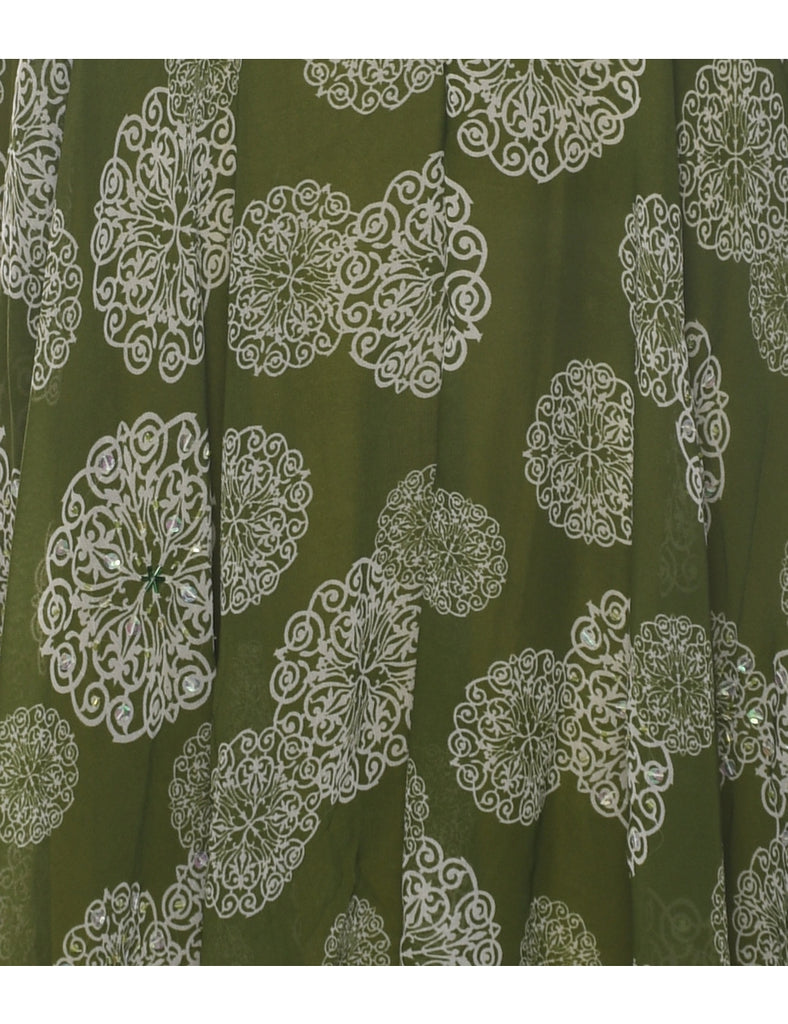 Asymmetric Green Dress - L