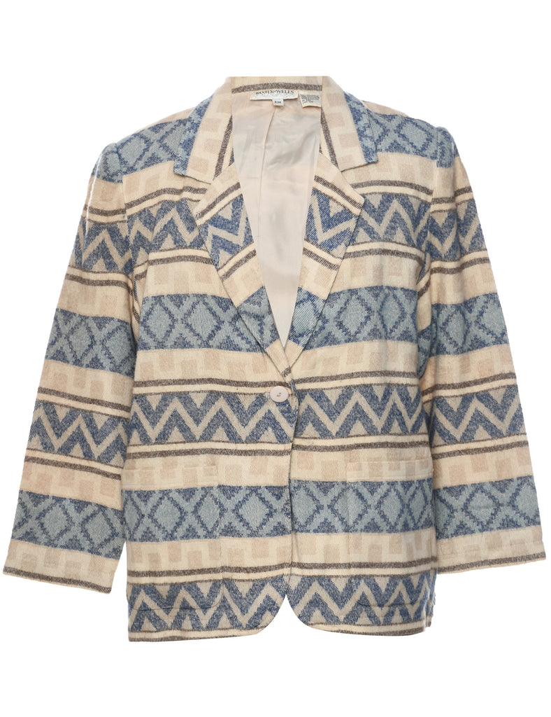 Aztec Print Blazer - M