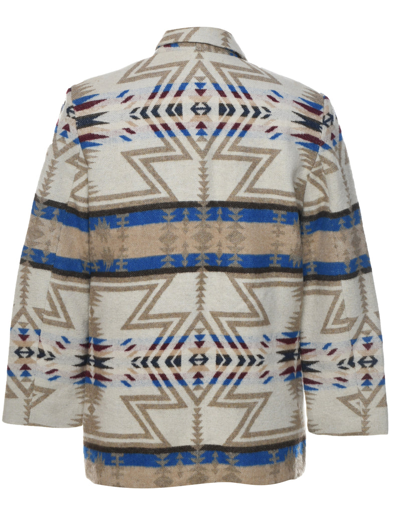 Aztec Print Blazer - S