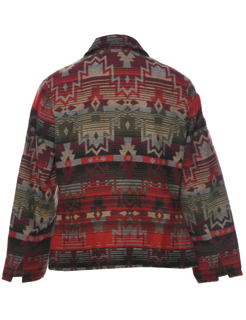 Aztec Print Blazer - L