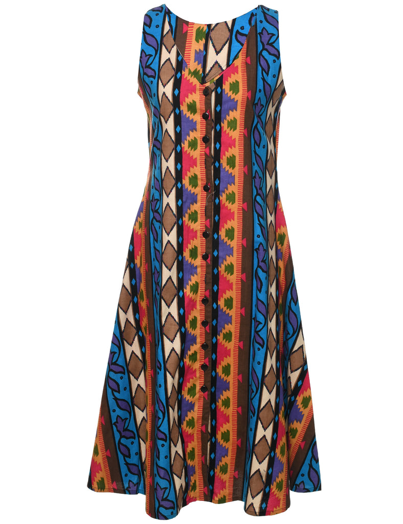 Aztec Print Dress - M