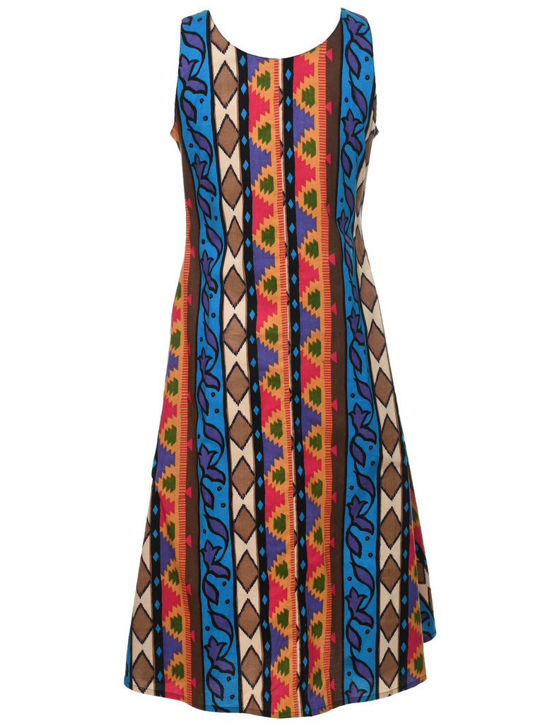 Aztec Print Dress - M