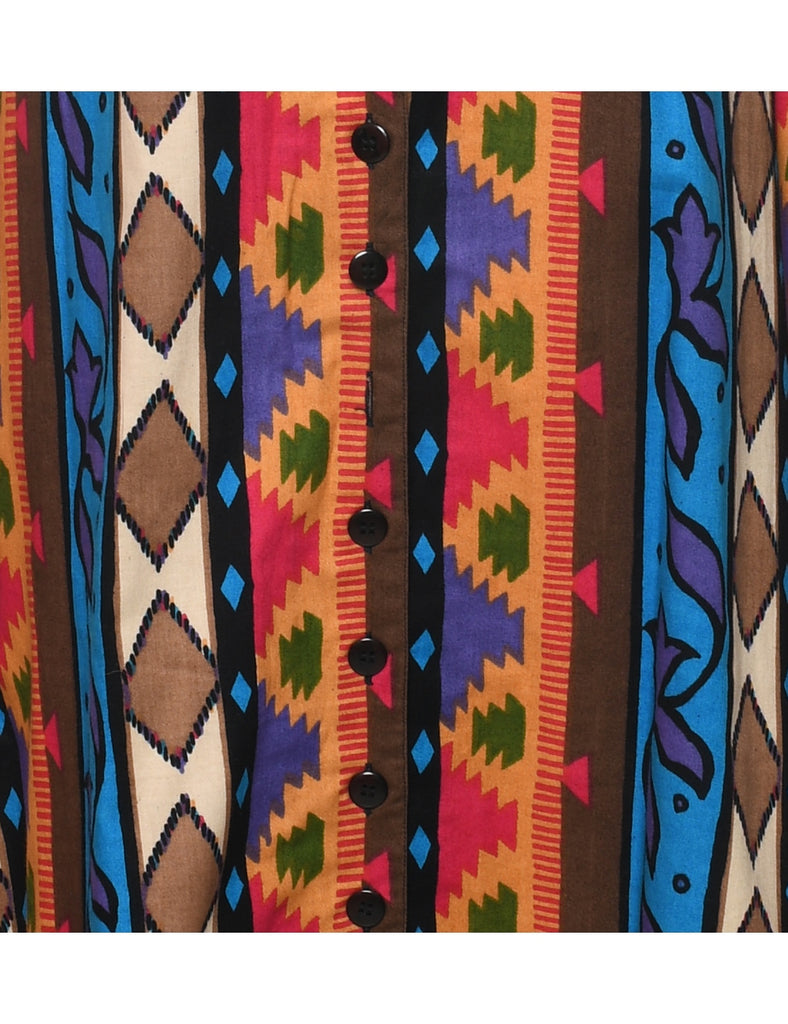 Aztec Print Dress - M