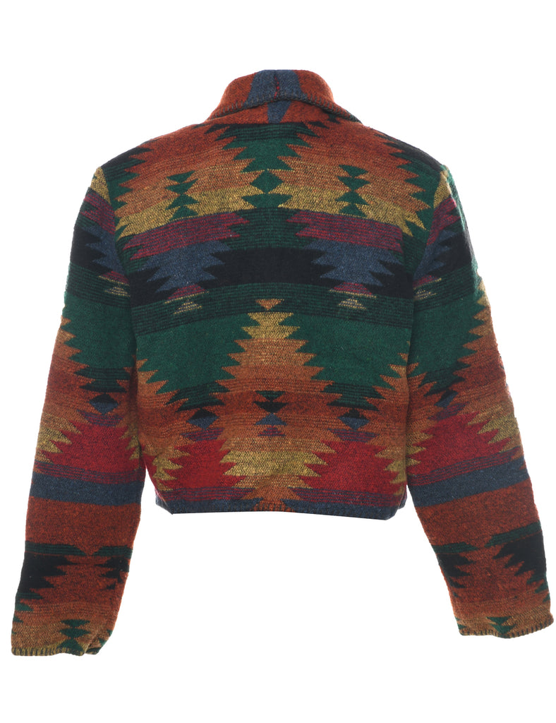 Aztec Print Jacket - L