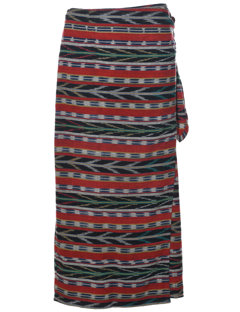 Aztec Print Maxi Skirt - M
