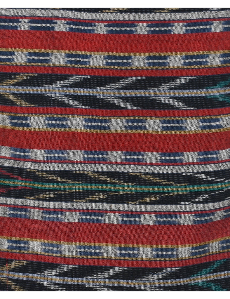 Aztec Print Maxi Skirt - M