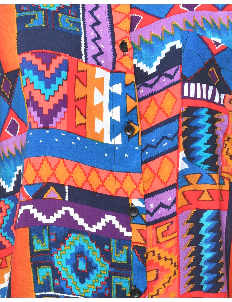 Aztec Print Shirt - M