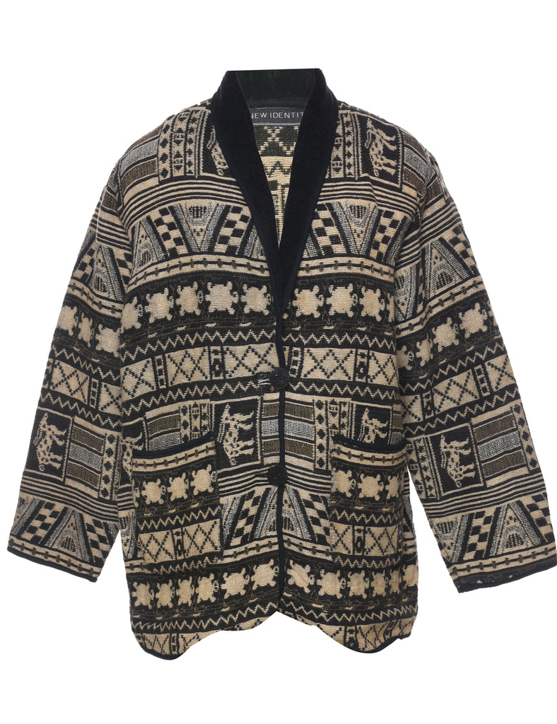 Aztec Print Tapestry Jacket - L